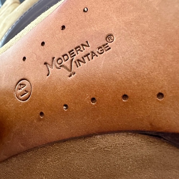 Modern Vintage Allison Chunky Heel Booties 41 Sand - Picture 3 of 7